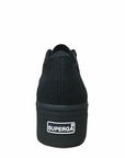 Superga scarpa sneakers da donna con zeppa 2790 Cotw Linea Up and Down S9111LW 996 nero