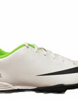 Nike scarpa da calcetto da ragazzo JR Mercurial Vortex Tf 573875 103 white black