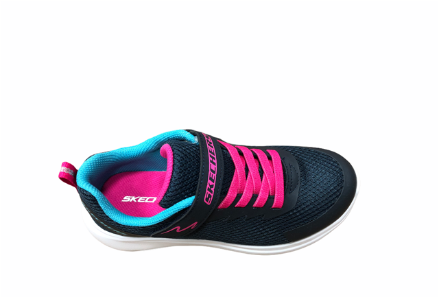 Skechers scarpa da ginnastica da bambina con laccio elastico e velcro Jammin Jogger 302470L/NVY blu