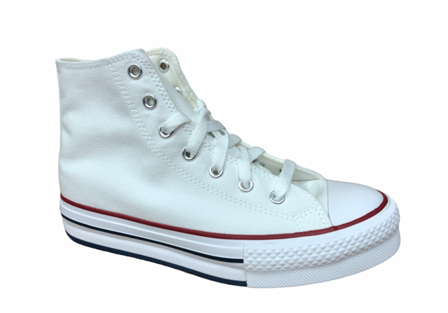 Converse scarpa sneakers da ragazza Ctas Eva Lift Hi 671108C bianco