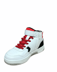 Lotto scarpa sneakers da ragazzo Tracer Mid CL SL T6743 bianco nero