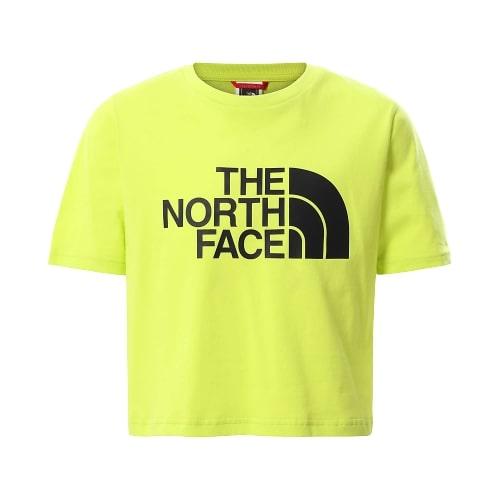 The North Face maglietta da ragazza corta Girl Easy Cropped Tee NF0A558XJE31 giallo