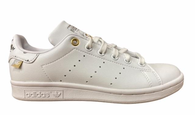Adidas Originals scarpa sneakers da donna Stan Smith FX5652 bianco argento oro
