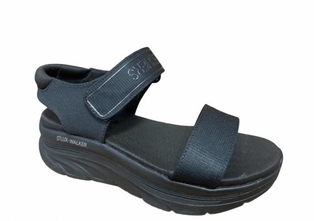 Skechers sandalo da donna D&#39;Lux Walker New Block 119226/BBK nero
