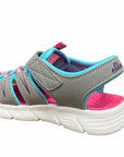 Skechers sandalo da bambina Flex Sandal Aqua Steps 86939/GYTQ grigio-turchese