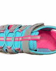 Skechers sandalo da bambina Flex Sandal Aqua Steps 86939/GYTQ grigio-turchese