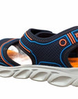 Skechers saldalo da bambino con luci Lights Hypno Splash 90522L/NVOR blu-arancione