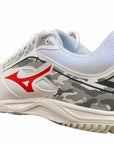 Mizuno scarpa da tennis Break Shot 3 AC 61GA214062 white red grey