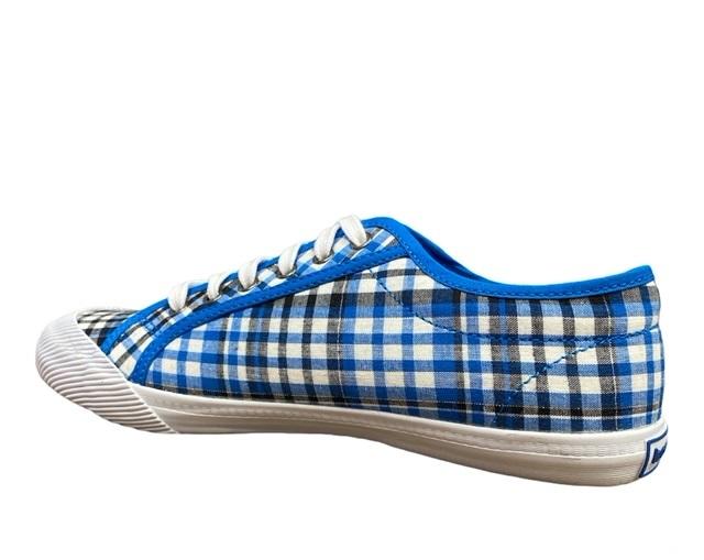 Le Coq Sportif scarpa sneakers in tela da donna a quadretti Deuville Summer 1311581 blu