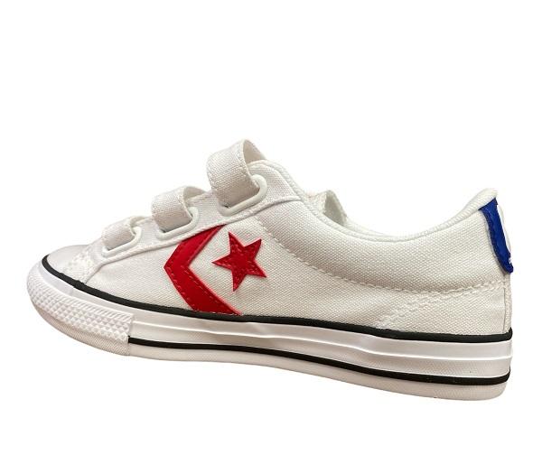Converse scarpe sneakers da bambino Star Player Ox 670227C bianco rosso blu