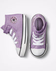 Converse scarpa da bambina alta alla caviglia Chuck Taylor All Star Easy-On Glitter 772878C viola