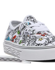 Vans scarpa sneakers da bambino Authentic tomaia in tela da disegnare a piacere VN0A3UIVARE DIY bianco