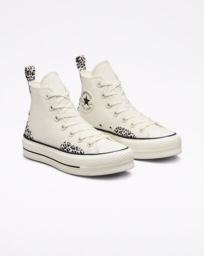 Converse scarpa sneakers da donna Chuck Taylor All Star Platform HI Animal Mix A03874C beige
