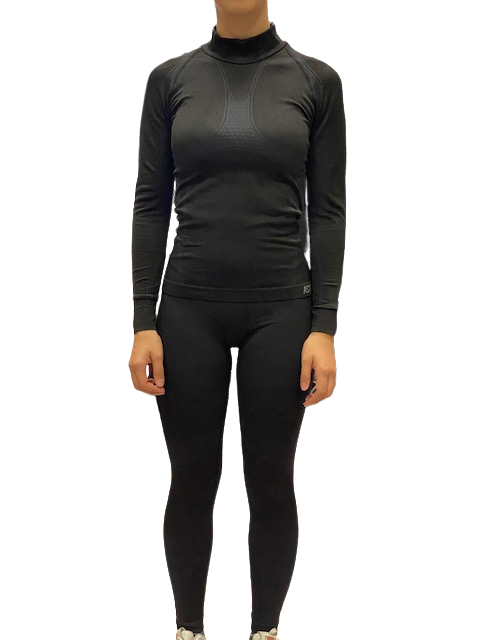 AST Maglia intima termica da donna multisport R18L 5KT T15H 2V nero completo