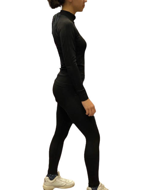 AST Maglia intima termica da donna multisport R18L 5KT T15H 2V nero completo lato