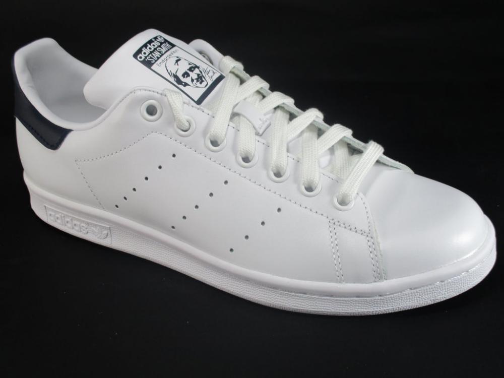Suola in gomma Adidas Originals Stan Smith M20325 bianco blu lacci