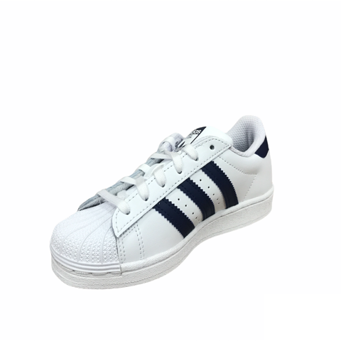 Adidas Originals sneakers bassa per ragazzi Superstar C GZ2884 bianco-blu 2