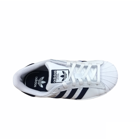 Adidas Originals sneakers bassa per ragazzi Superstar C GZ2884 bianco-blu 4
