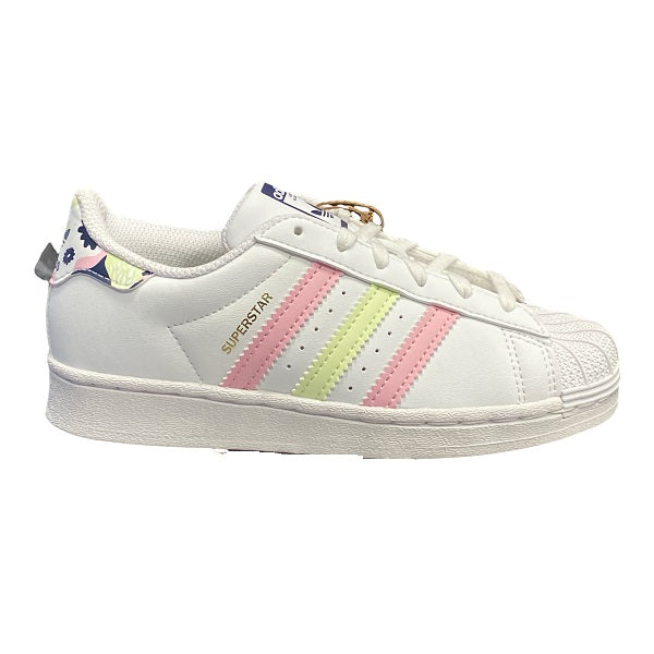 Adidas Originals sneakers da bambina Superstar C GY3331 bianco-rosa-lime