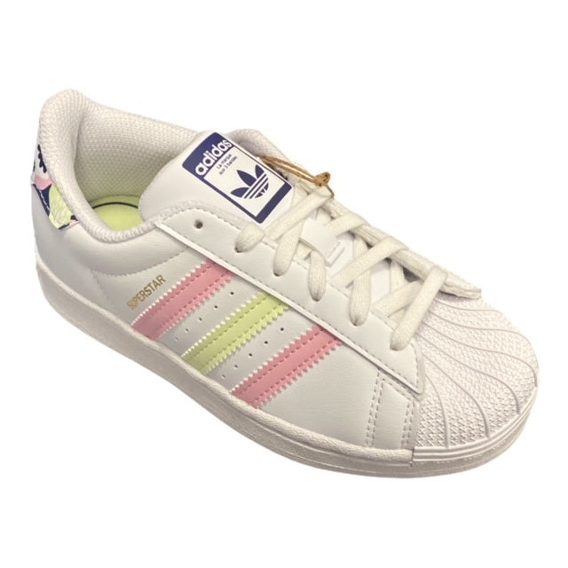 Adidas Originals sneakers da bambina Superstar C GY3331 bianco-rosa-lime 1