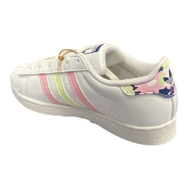 Adidas Originals sneakers da bambina Superstar C GY3331 bianco-rosa-lime 2