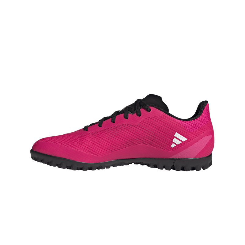 Adidas scarpa da calcetto unisex X Speedportal.4 TF GZ2445 rosa shock- bianco-nero latrale interna
