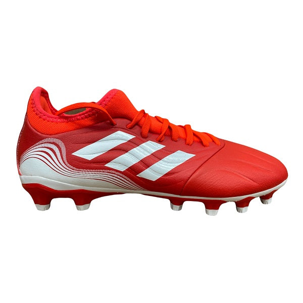 Adidas scarpa da calcio da uomo Copa Sense.3 MG FY6190 rosso bianco frontale