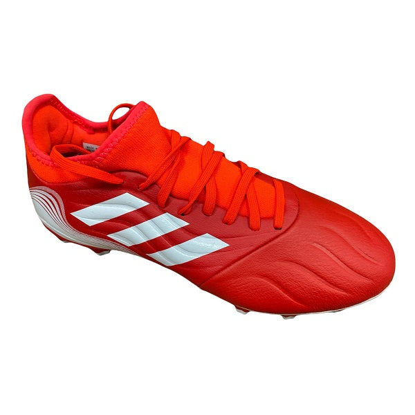Adidas scarpa da calcio da uomo Copa Sense.3 MG FY6190 rosso bianco lateral