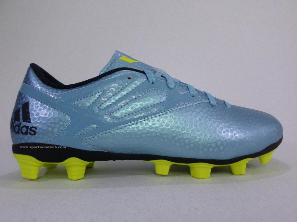 Adidas scarpa da calcio da uomo Messi 15.4 FxG B23944 celeste frontale