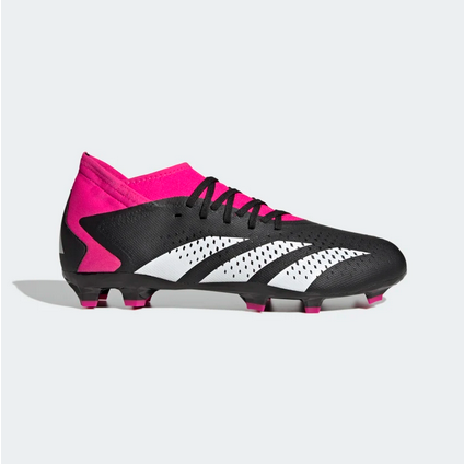 Adidas scarpa da calcio da uomo Predator Accuracy.3 FG GW4589 nero bianco rosa frontale