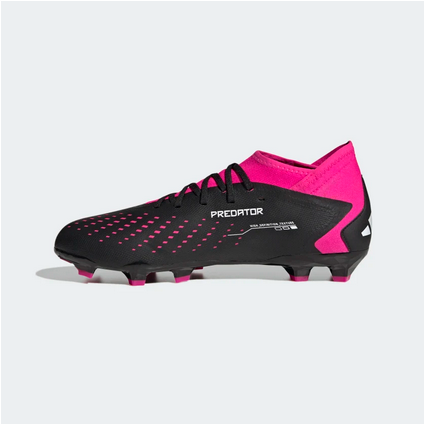 Adidas scarpa da calcio da uomo Predator Accuracy.3 FG GW4589 nero bianco rosa lat