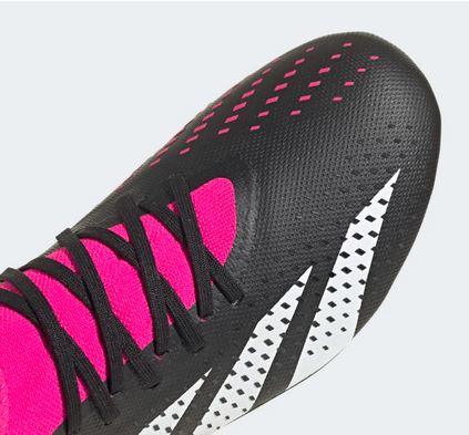 Adidas scarpa da calcio da uomo Predator Accuracy.3 FG GW4589 nero bianco rosa punta