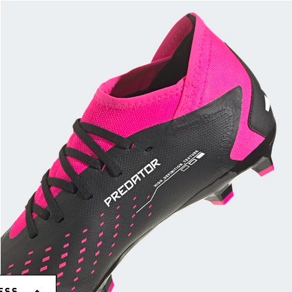 Adidas scarpa da calcio da uomo Predator Accuracy.3 FG GW4589 nero bianco rosa tacco