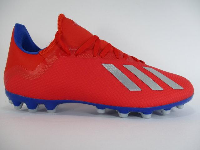 Adidas scarpa da calcio da uomo X 18.3 AG BC0299 rosso frontale