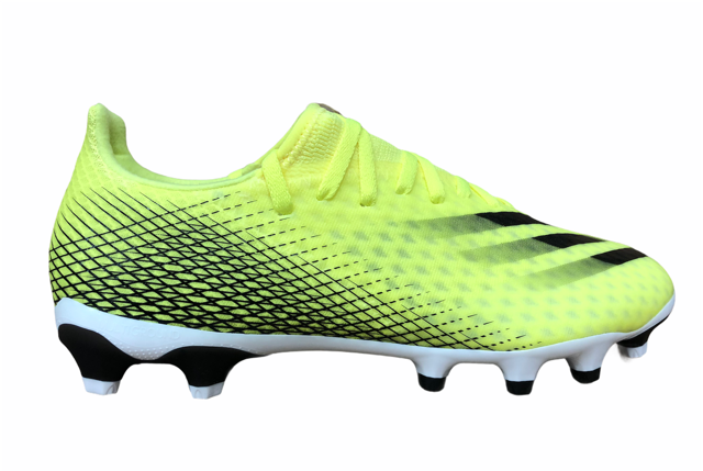 Adidas scarpa da calcio da uomo X Ghosted.3 MG FW6974 yellow black frontale