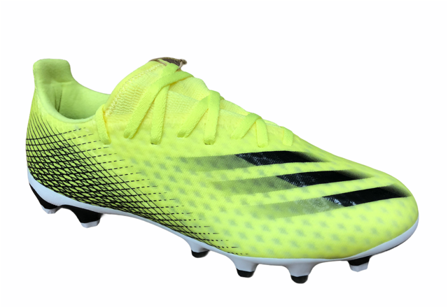 Adidas scarpa da calcio da uomo X Ghosted.3 MG FW6974 yellow black laterale
