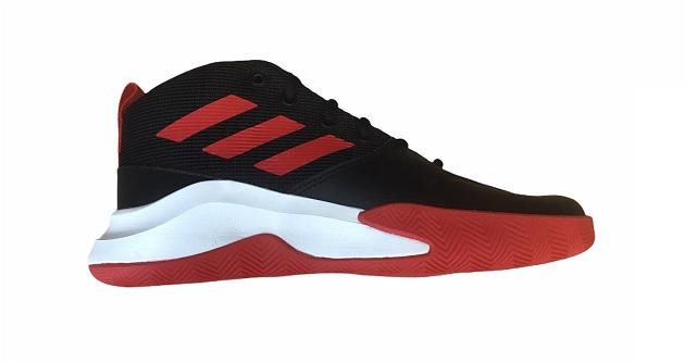 Adidas scarpa da pallacanestro da ragazzo Ownthegame K Wide EF0309 nero rosso