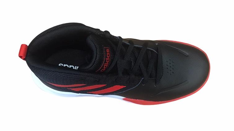 Adidas scarpa da pallacanestro da ragazzo Ownthegame K Wide EF0309 nero rosso