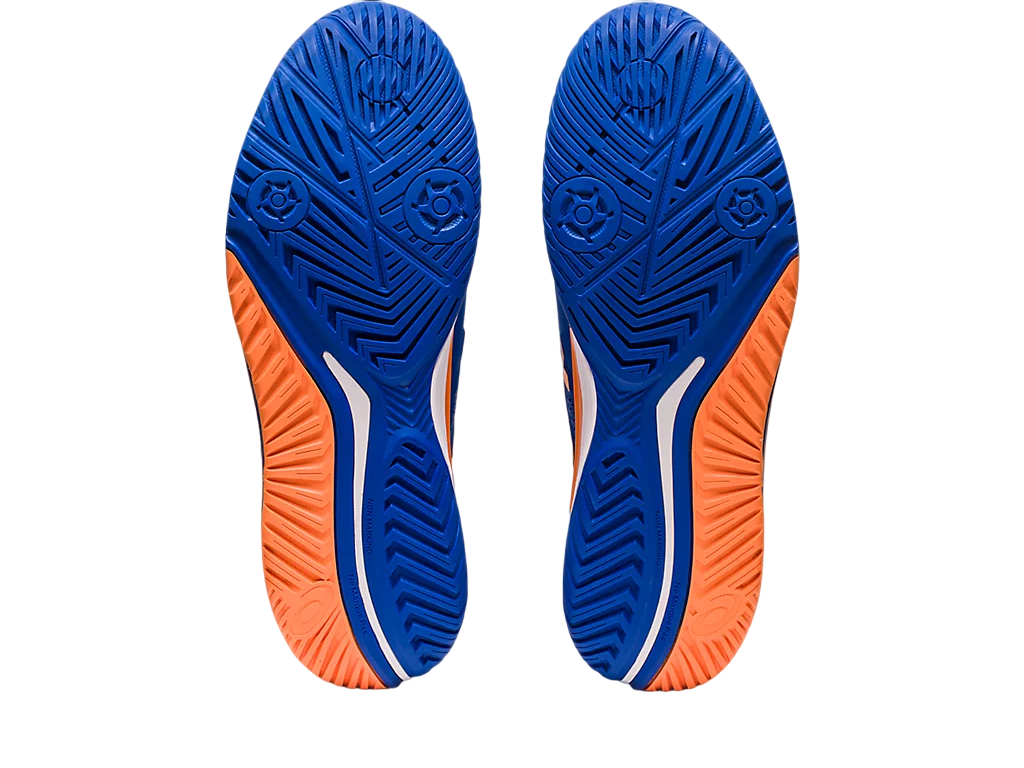 Asics Scarpa da Tennis da uomo Gel Resolution 9 1041A384-960 blu-arancio 6