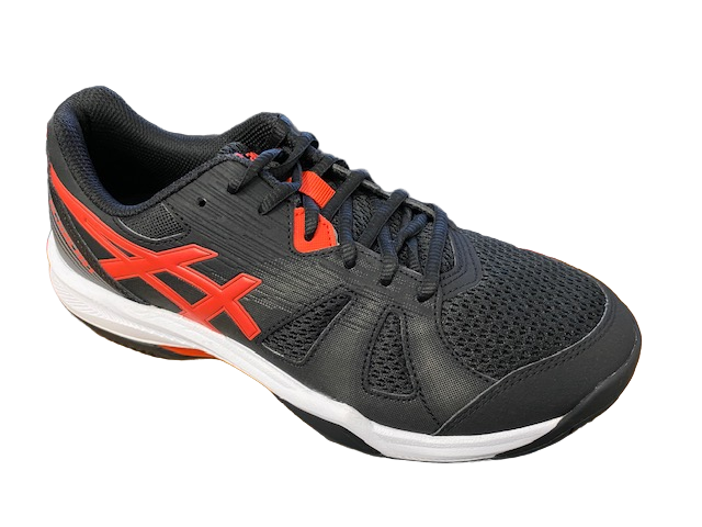 Asics Scarpa da uomo Gel Padel Pro 5 1041A302 001 nero rosso pomodoro laterale