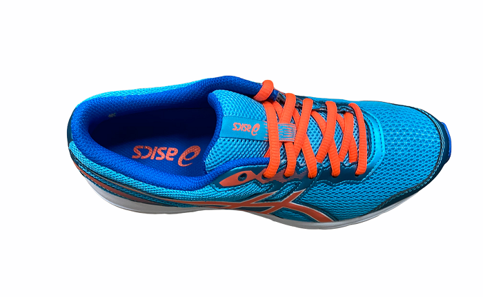 Asics scarpa da corsa da ragazzo Gel Zaraca 5 GS C635N 3906 azzurro-arancione