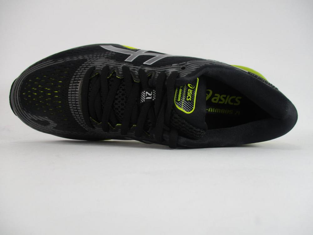 Asics scarpa da corsa da uomo Gel Nimbus 21 1011A169 003 nero giallo limone