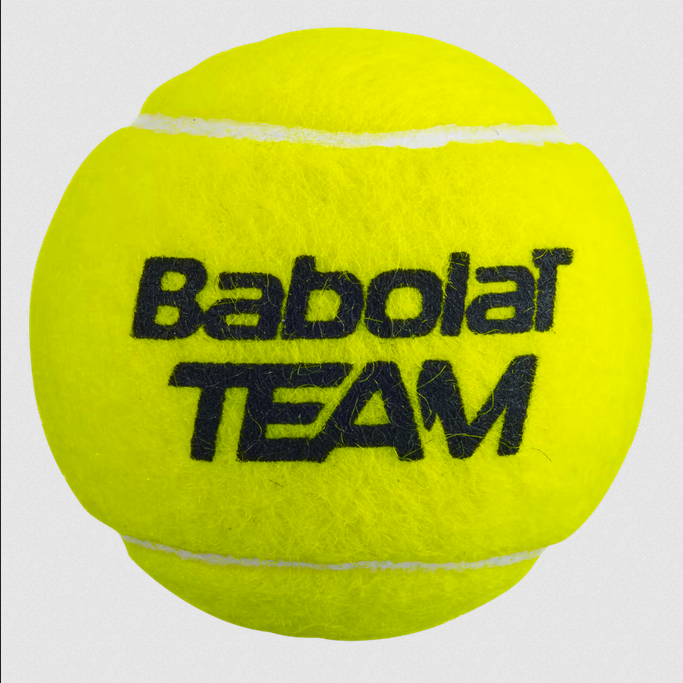 Palline da tennis Babolat Team gialle, confezione da 4, alta qualità per giocatori di tutti i livelli pallina