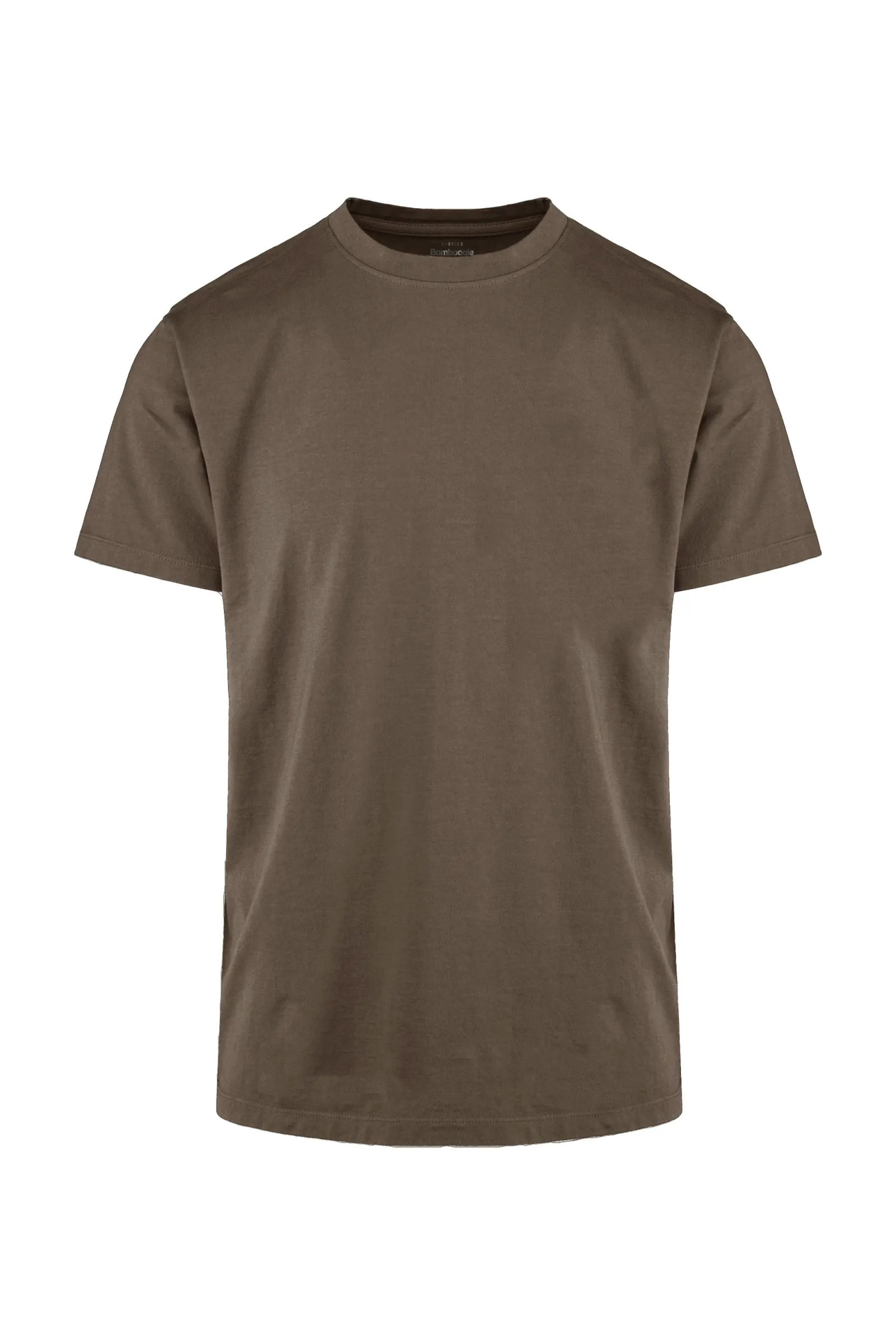 Bomboogie T-shirt girocollo da uomo in cotone fiammato TM7903TJSSG 189 bison