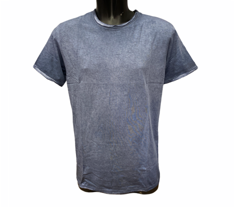 T-shirt Bomboogie Round Neck TM 6351 T JSEP 212F blu intenso - dettaglio tessuto e logo - frontale
