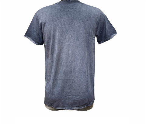 T-shirt Bomboogie Round Neck TM 6351 T JSEP 212F blu intenso - dettaglio tessuto e logo - posteriore