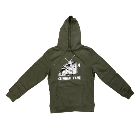 C1RCA felpa da uomo con cappuccio Criminal Hood MHO154 verde