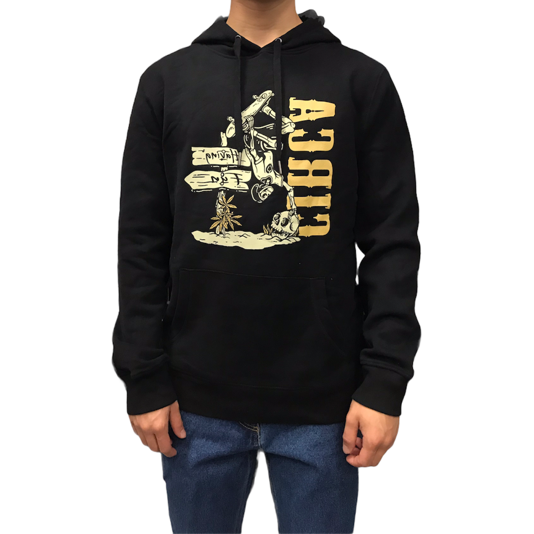 C1RCA felpa da uomo con cappuccio Eyes Crew MCN0125 nero
