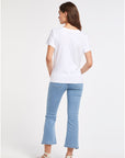 CafèNoir T-shirt da donna manica corta Stampa Denim C7JT0105 W001 white