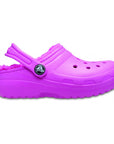 Crocs ciabatta sabot da bambina Classic Lined Clog 203506-6qq rosa elettrico